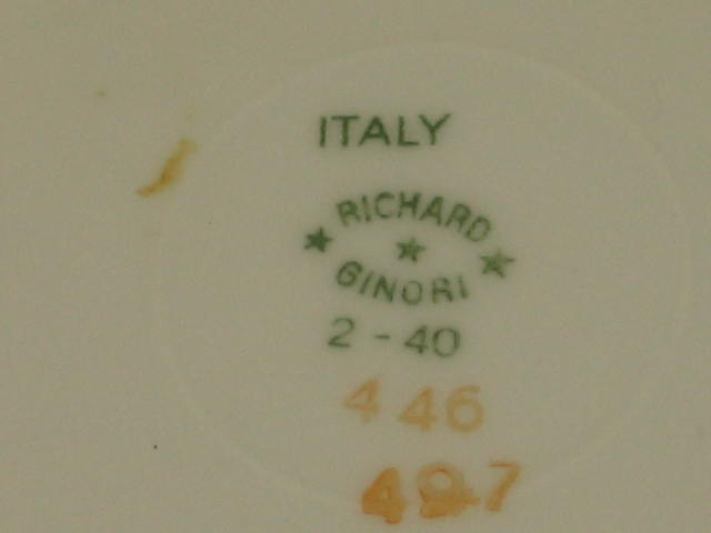 8 Richard Ginori Italian Floral Salad Plates Set Italy 7