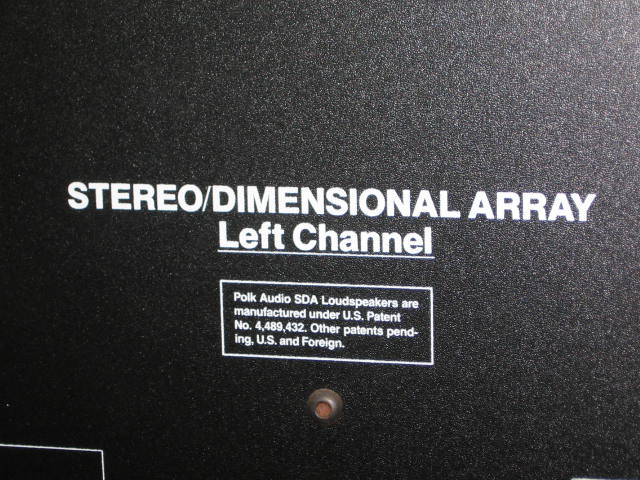 Polk Audio SDA 1A Stereo/Dimensional Array Speakers 7