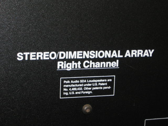 Polk Audio SDA 1A Stereo/Dimensional Array Speakers 9