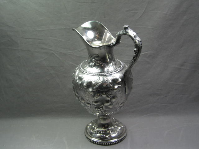 Antique 1853 Middlebury College Silver Water Pitcher NR 2