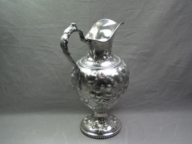 Antique 1853 Middlebury College Silver Water Pitcher NR 3