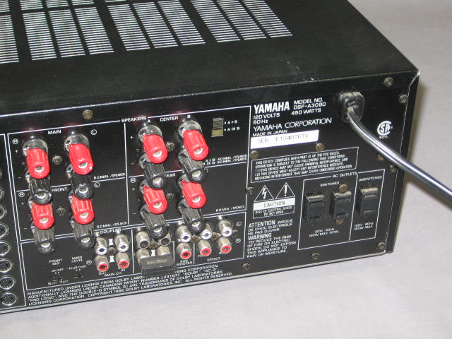 Yamaha DSP-A3090 7.1 Surround Sound Amplifier Receiver 9