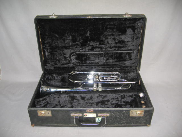 Silver DEG Dynasty II 2 Valve Cornet Coronet Horn +Case