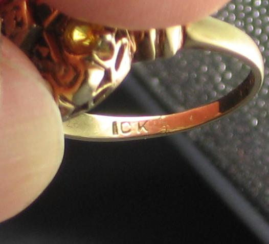 Ladies Vintage 10K Gold Order Eastern Star Masonic Ring 6