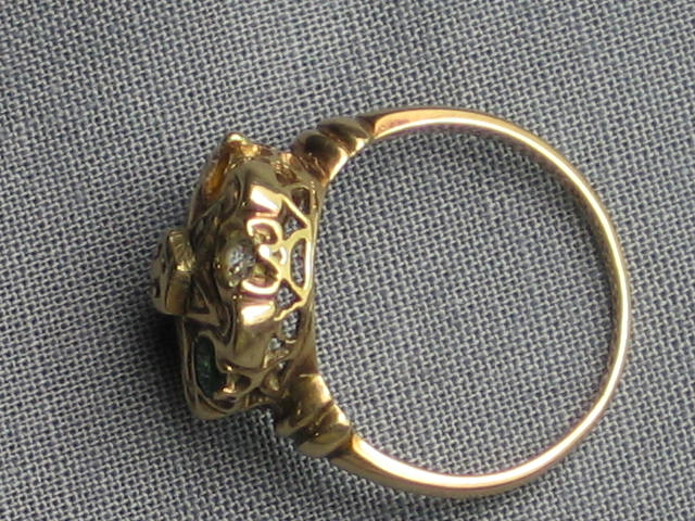 Ladies Vintage 10K Gold Order Eastern Star Masonic Ring 8