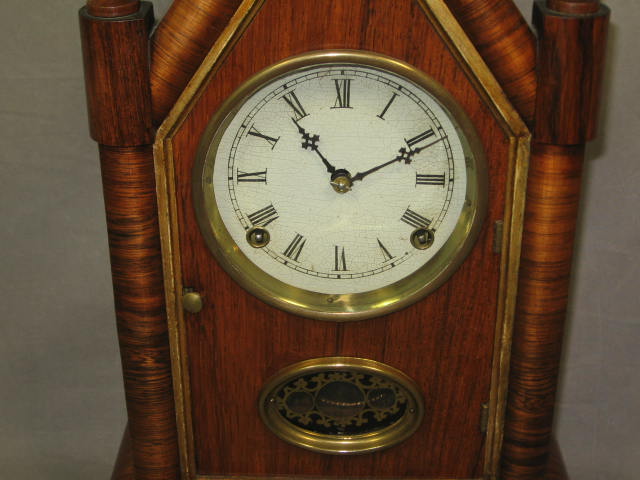 Vintage Antique Gilbert Steeple Mantel Mantle Clock NR 1
