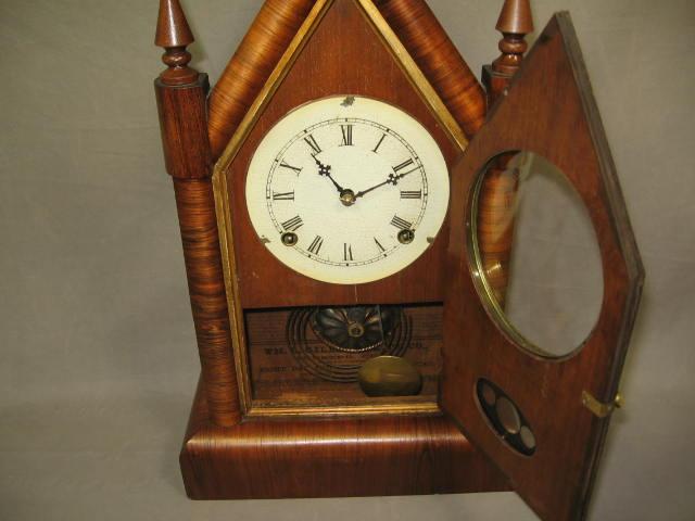 Vintage Antique Gilbert Steeple Mantel Mantle Clock NR 2