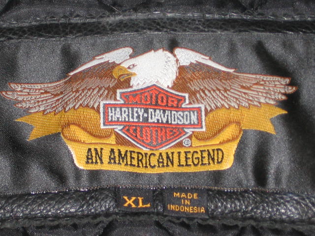 Harley Davidson Springer Leather Motorcycle Jacket XL 8