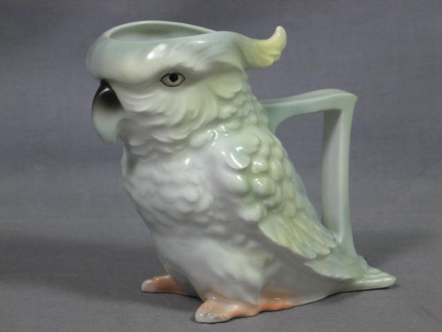 Vintage Royal Bayreuth Porcelain Bird Parrot Creamer 4"
