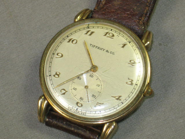 Vintage 1947 Tiffany & Co Gold Swiss Wrist Watch NR! 3