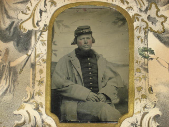 1864 Vermont Civil War Death Certificate Tintype Photo 4