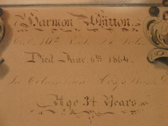 1864 Vermont Civil War Death Certificate Tintype Photo 6