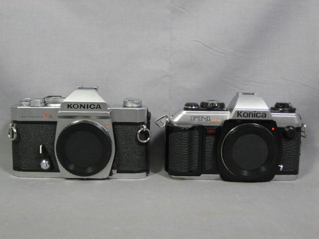 Konica Autoreflex T3 FT-1 Motor Cameras 50mm 70-210mm + 1