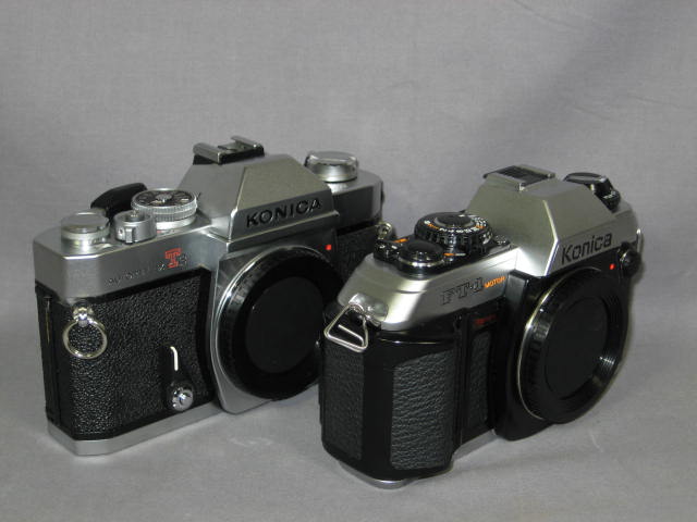 Konica Autoreflex T3 FT-1 Motor Cameras 50mm 70-210mm + 2