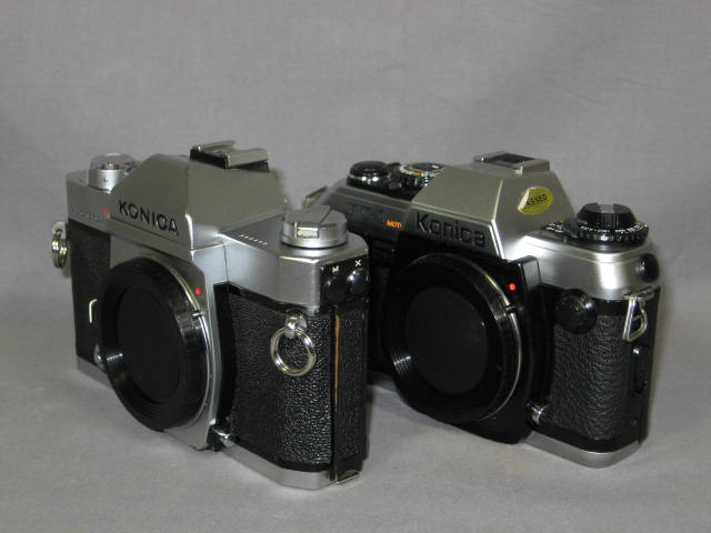 Konica Autoreflex T3 FT-1 Motor Cameras 50mm 70-210mm + 3
