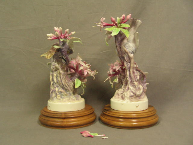 2 Royal Worcester Dorothy Doughty Red Eye Verio Bird Pair Figurine Set 4