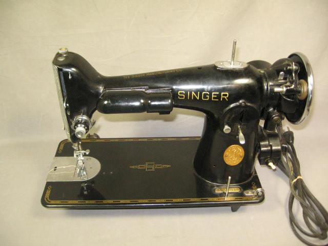 Vintage 1946 Singer 201-2 Industrial Sewing Machine+ NR 1