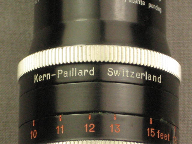 Kern-Paillard Bolex Yvar f3.3 100mm C-Mount Movie Lens+ 6