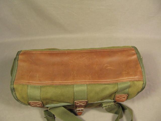 Vintage Orvis Canvas +Leather Fly Fishing Tackle Bag NR 2