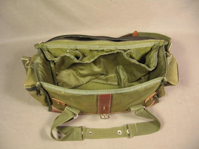 Vintage Orvis Canvas +Leather Fly Fishing Tackle Bag NR 3
