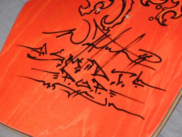 Wes Humpston Signed Bulldog Super Pig Skateboard Deck 4