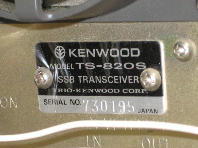 Kenwood TS-820S SSB CW Ham Radio Transceiver +MFJ SE II 5