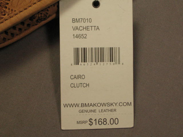 B. Makowsky Vachetta Cairo Clutch Purse Bag NWT $188 NR 5