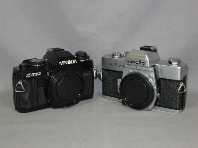 Minolta X-700 SRT 202 Cameras MD 28mm 50mm MC Rokkor-X+ 1