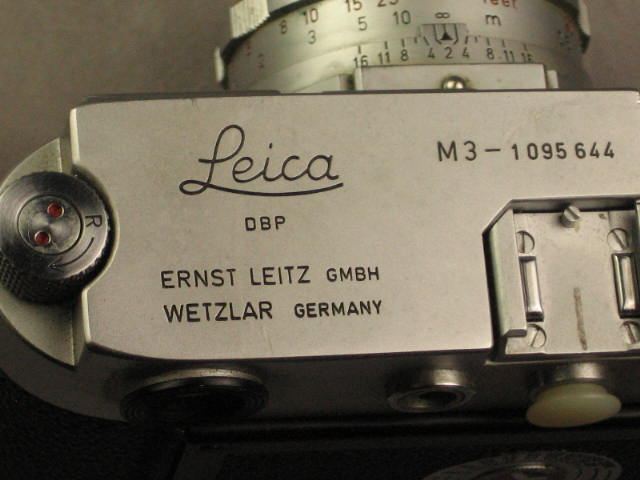 Leica DBP M3 Ernst Leitz GMBH Wetzlar Camera 50mm Lens+ 5