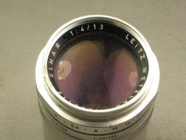 Leica Ernst Leitz Wetzlar Elmar 1:4/13cm Camera Lens NR 2