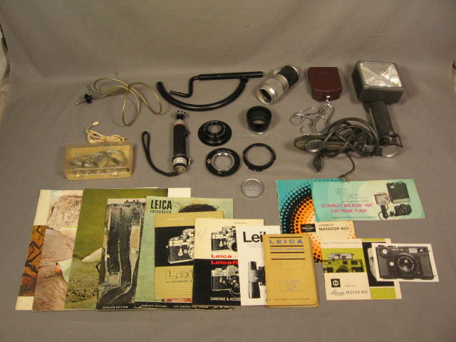 Vintage Camera Parts Lot Light Meter Flash Leica 12575N