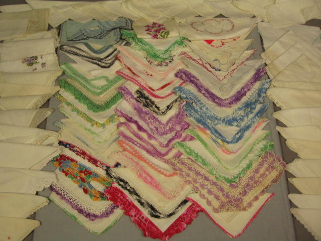 Vintage Antique Handkerchief Hankie Collection Lot 140+ 1