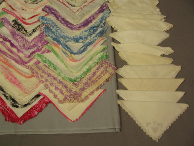Vintage Antique Handkerchief Hankie Collection Lot 140+ 4