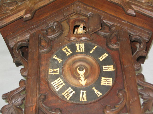 Vintage Antique German Cuckoo Clock For Parts/Repair NR 1