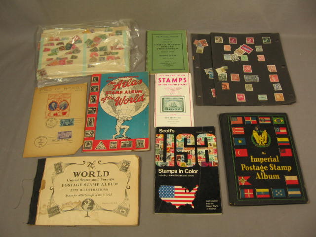 Huge Vintage Postage Stamp Album Book Collection Lot NR 1