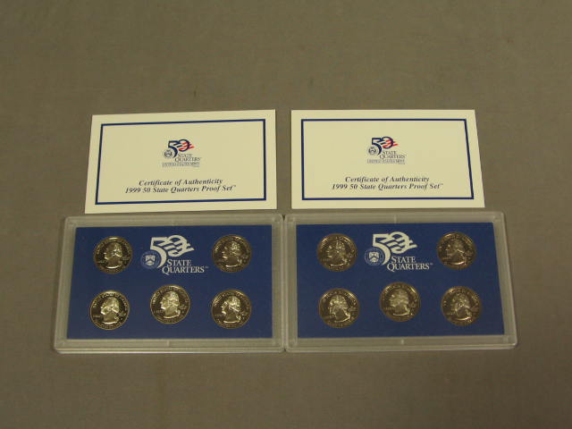8 US Mint 50 State Quarter Proof Sets 1999 2000 2001 03 1
