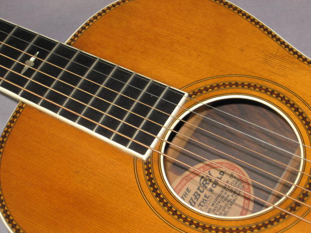 Vintage Antique Washburn Parlor Acoustic Guitar W/ Case 4