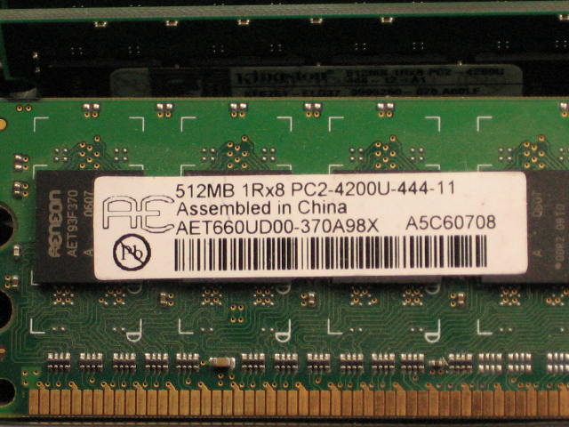 32x 512MB RAM Lot Kingston Samsung PC2 444 4200U 5300U+ 1