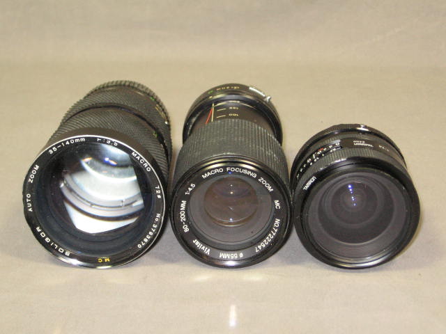 Konica FT-1 Motor 35mm SLR Camera 80-200mm 35-140mm+ NR 11
