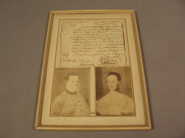 Antique 1774/1775 Boston Letter Prints Liscombe Hoskins