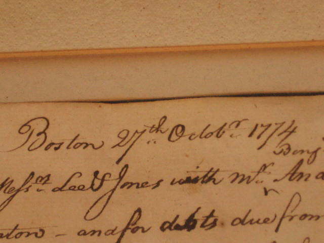 Antique 1774/1775 Boston Letter Prints Liscombe Hoskins 2