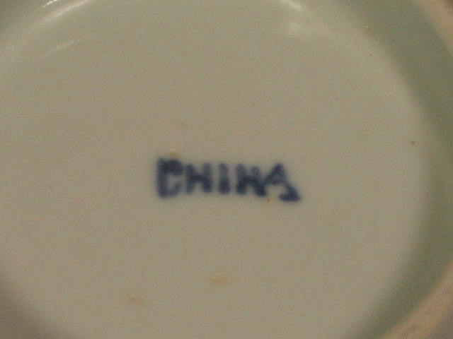 Antique 7-Pc Canton Blue China Set Bowls Dish Platter + 2