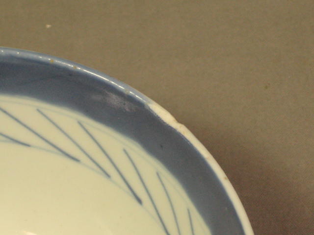 Antique 7-Pc Canton Blue China Set Bowls Dish Platter + 7