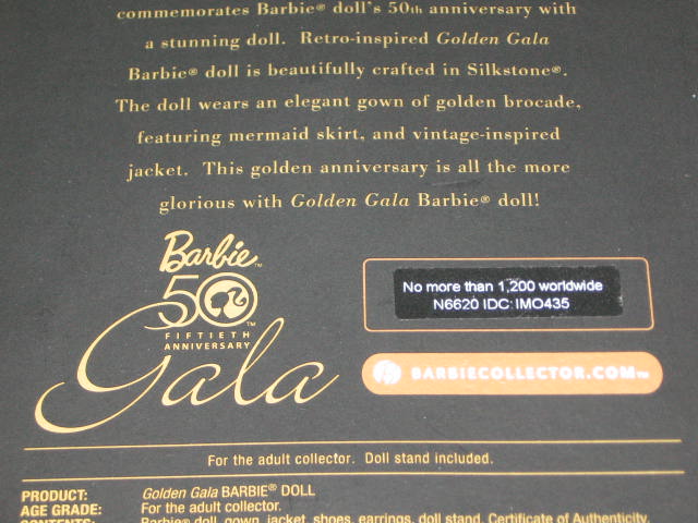 2009 Barbie Convention Golden Gala LE Silkstone NRFB NR 5
