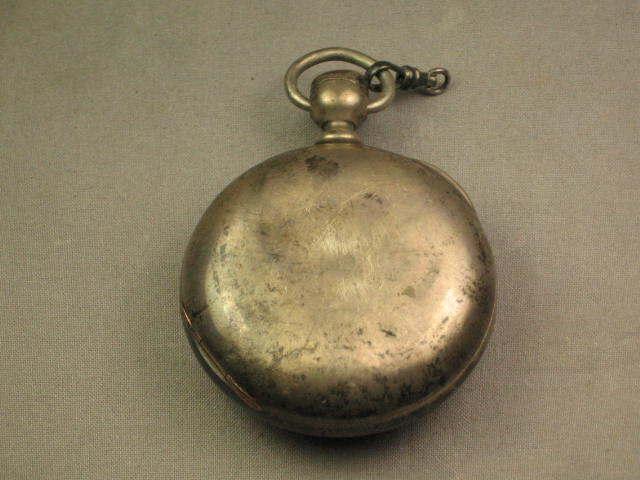 Antique 1885 Elgin G M GM Wheeler Silver Pocket Watch 2