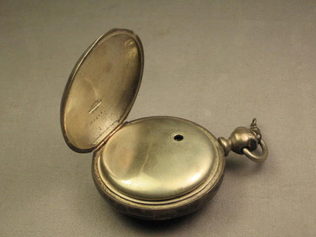 Antique 1885 Elgin G M GM Wheeler Silver Pocket Watch 3