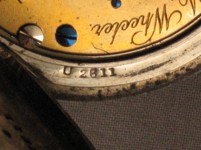 Antique 1885 Elgin G M GM Wheeler Silver Pocket Watch 8