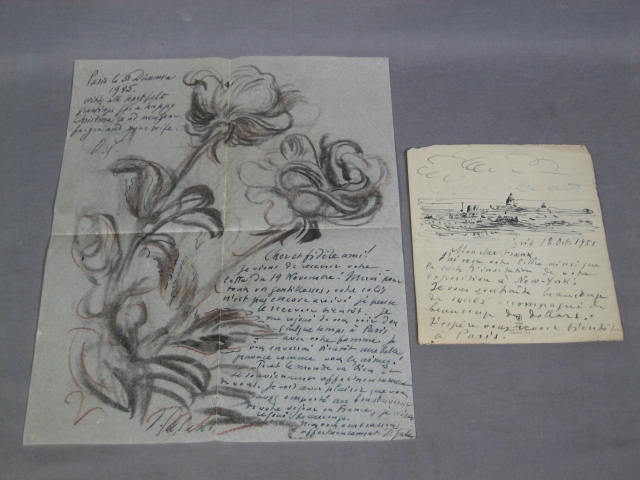 Demetrios Galanis Hand Signed Letters + Sketch Drawings