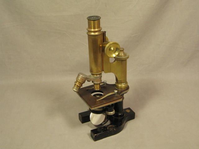 Vtg Antique Bausch & Lomb Brass Monocular Microscope NR