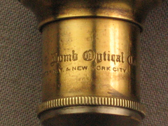 Vtg Antique Bausch & Lomb Brass Monocular Microscope NR 7